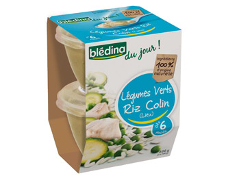 Légumes verts riz Colin (Lieu) - dès 6 mois