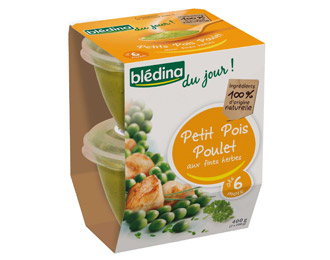Petits Pois Poulet aux fines herbes
dès 6 mois