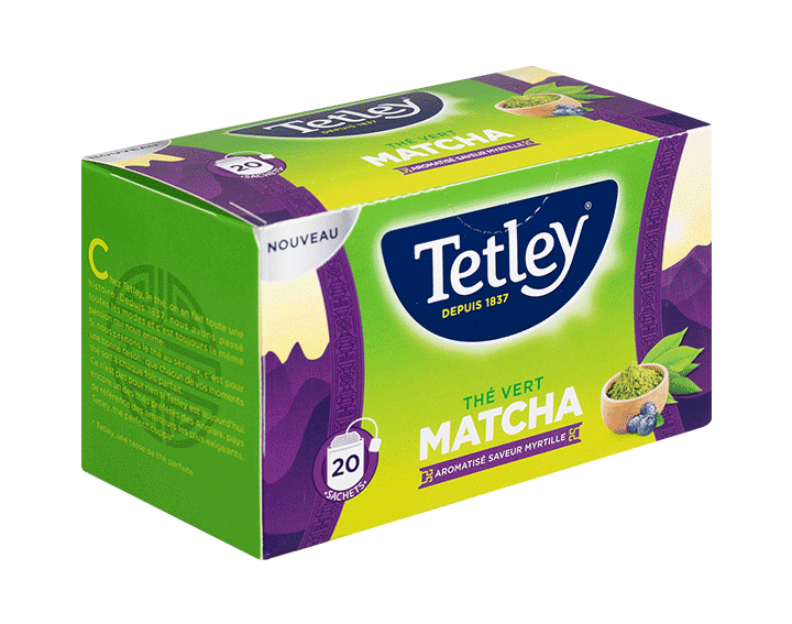 Thé Vert Matcha saveur Myrtille 20 sachets