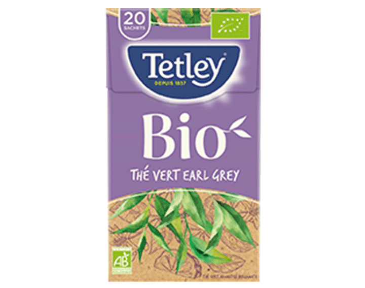 TETLEY Thé Vert Earl Grey BIO