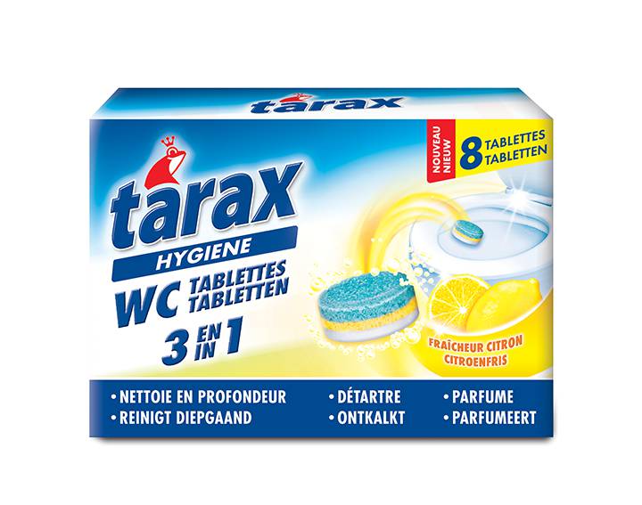 Tablettes WC « 3 en 1 » fraîcheur citron (x8)