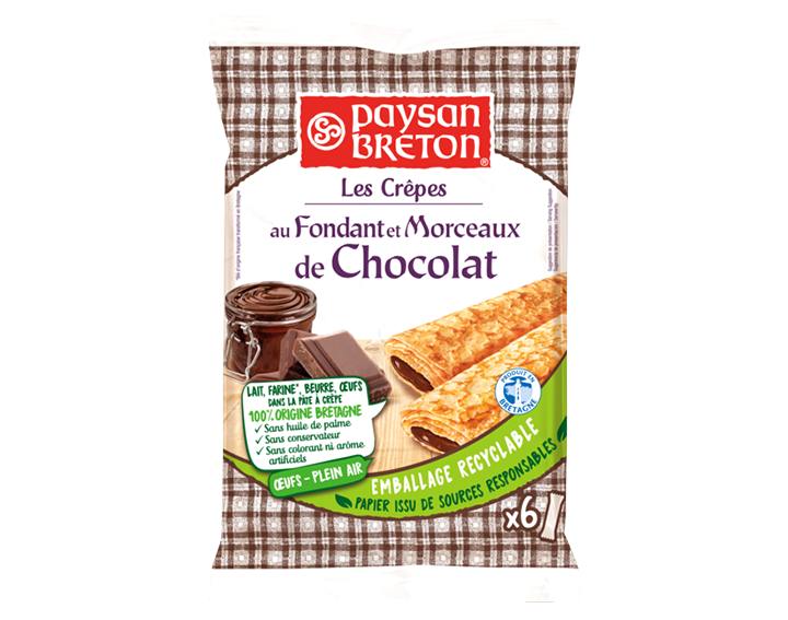 Crêpes fourrées au chocolat x6