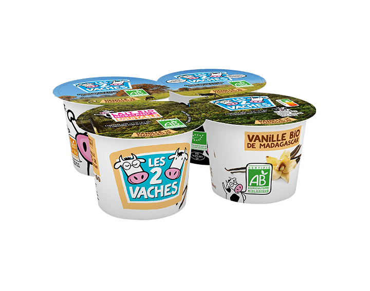 Yaourt Bio Brassé Vanille 115gx4