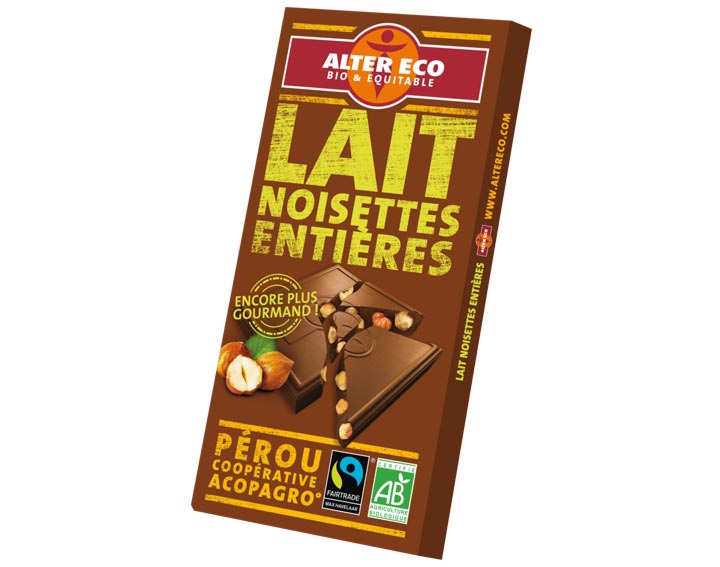 Chocolat Lait Noisettes Entières