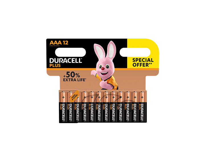 Duracell Plus AAA 12 piles offre spéciale 