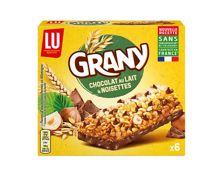 GRANY Chocolat au Lait Noisettes x6
