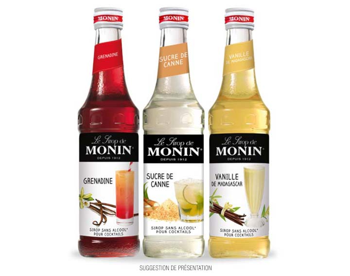 Sirop de Grenadine, de Sucre de Canne et de Vanille