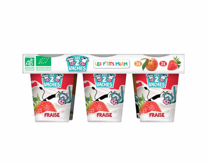 Les P'tits Miam à boire à la fraise & à la pêche x6
