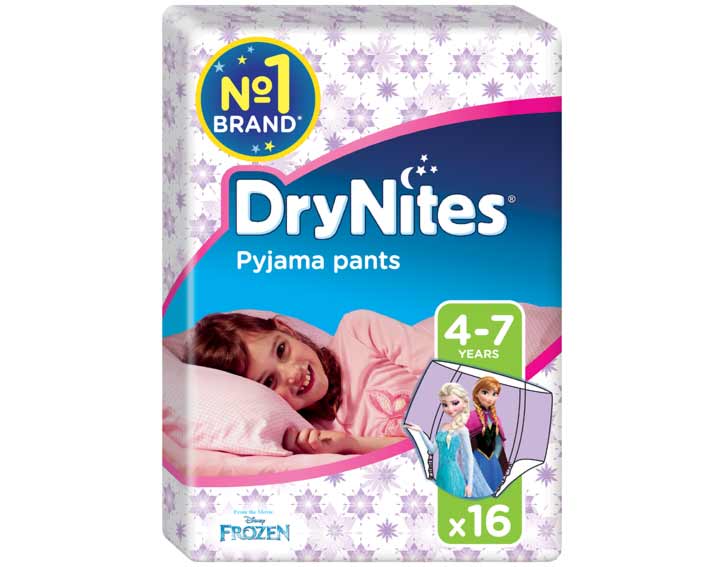 Sous-vêtements de nuit absorbants DRYNITES® fille 4-7 ans (17-30kg)