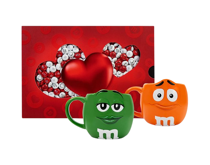 Coffret Amour 400g + Mugs Orange & Vert