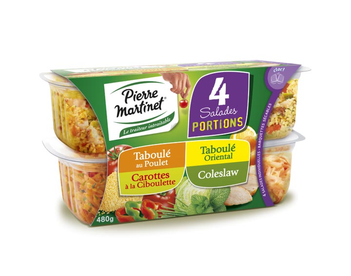 Carottes Ciboulette / Coleslaw / Taboulé au poulet / Taboulé Oriental 