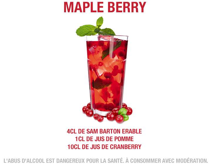 Le cocktail 100% canadien, frais et fruité