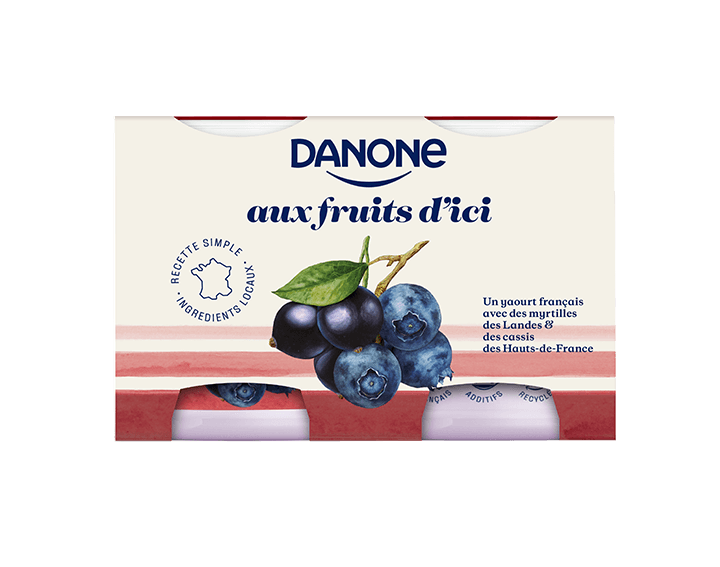 Danone aux Fruits d'ici - Myrtilles/Cassis
