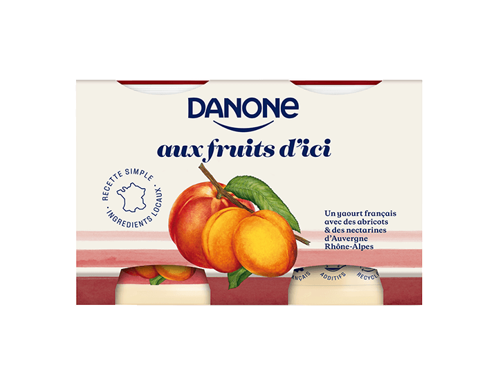 Danone aux fruits d'ici - Abricots/Nectarines