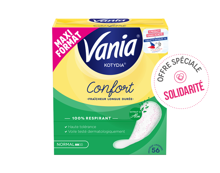 Vania® Protège-slips Confort Aloe Vera x56