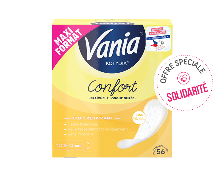 Vania® Protège-slips Confort Sans Parfum x56
