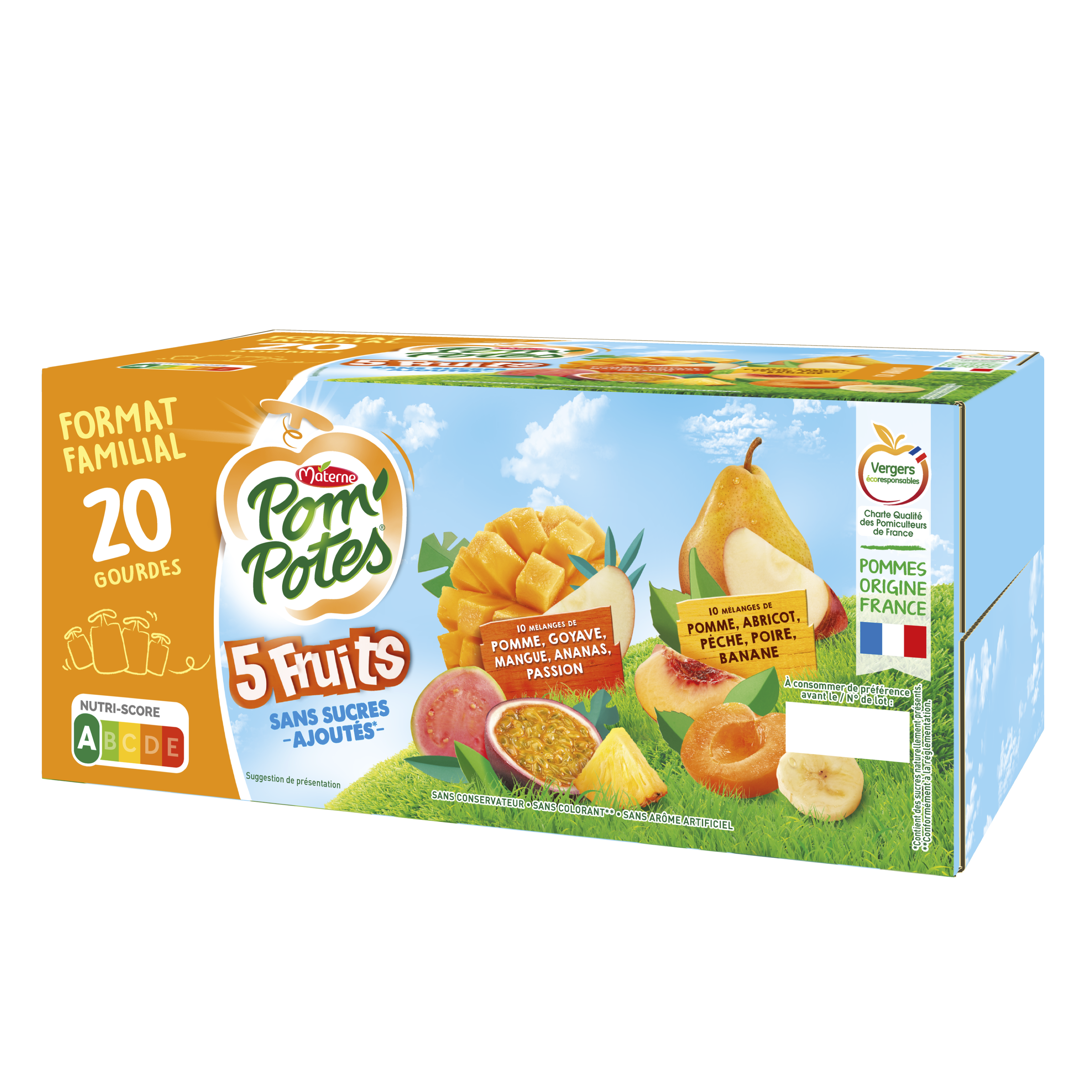 Bi-variétés 5 Fruits Exotiques & Jaunes 20x90g