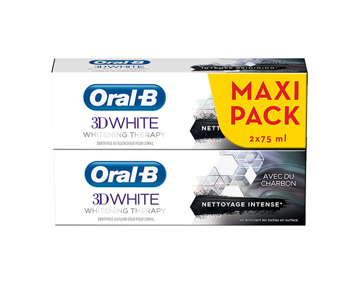 Oral-B 3D White Whitening Therapy Charbon 2x75ml
