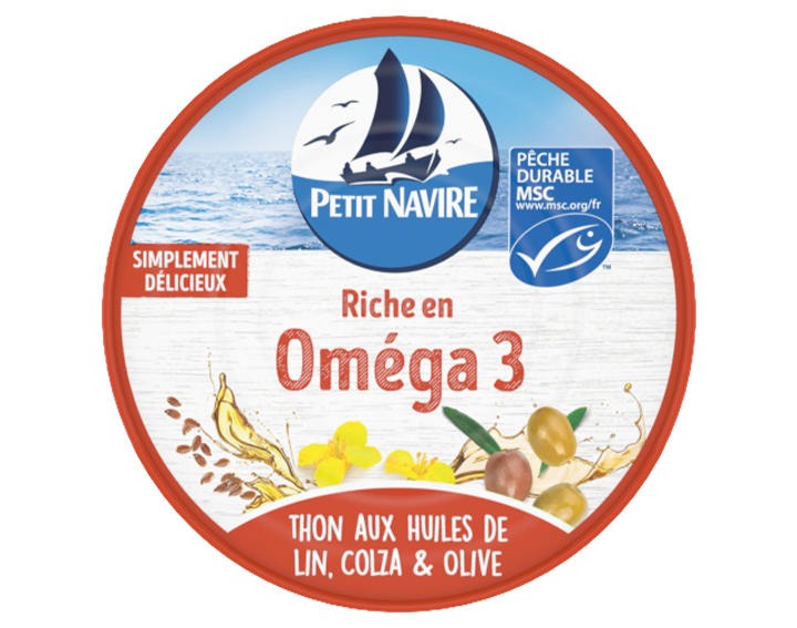 Thon aux huiles de Lin, Colza et Olive 120g