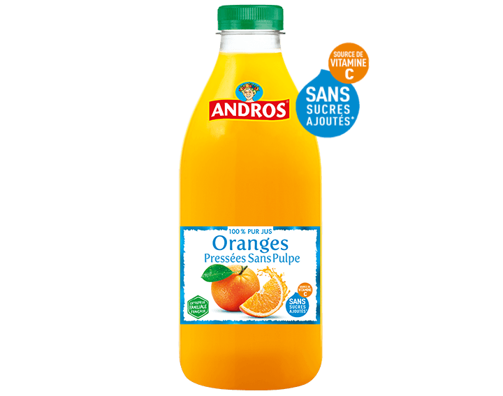 Pur Jus d’Oranges Pressées Sans Pulpe 1L