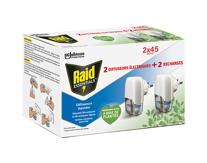 Diffuseur Répulsif Liquide 2x 45 nuits