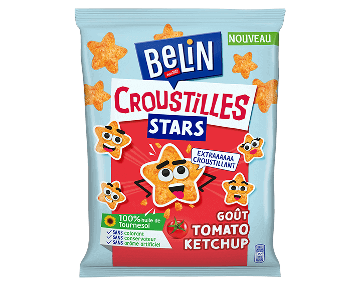 Belin Croustilles Stars Tomato-Ketchup 90g