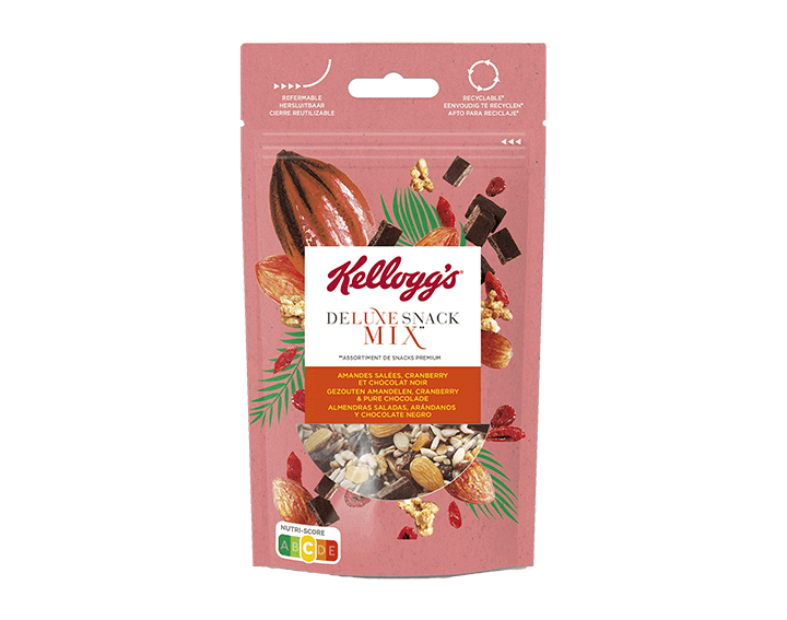 Amandes salées, cranberry, chocolat noir 100g