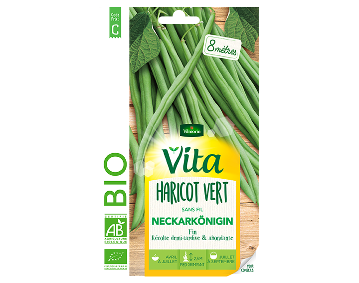 Haricot Neckarkönigin Bio Vita de Vilmorin