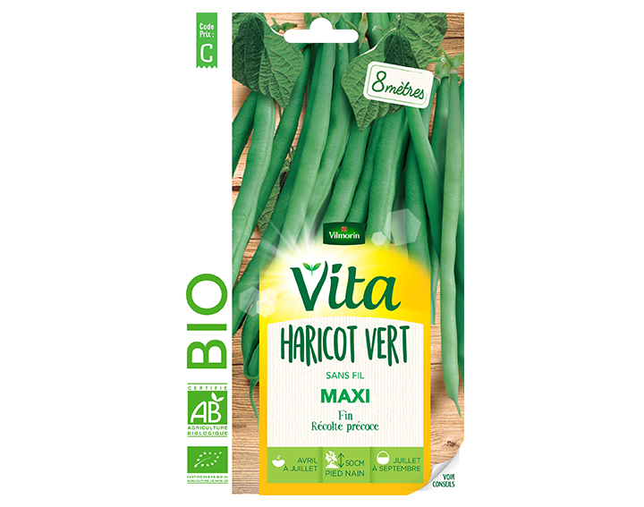 Haricot maxi bio Vita de Vilmorin