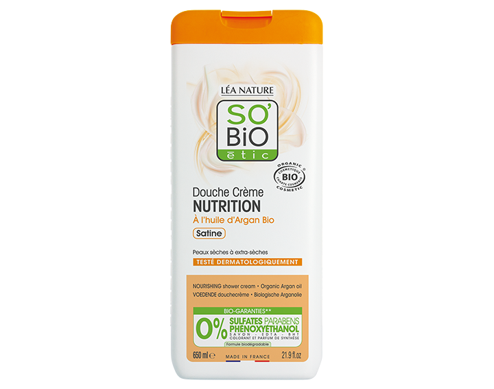 Douche crème nutrition, à l'huile d'Argan bio, 650ml