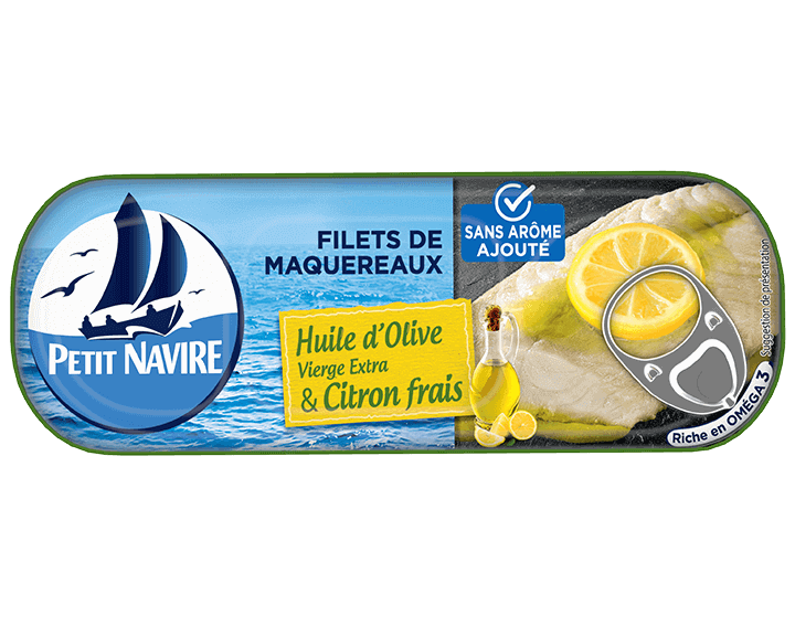 Maquereaux à l'huile d'olive vierge extra & Citron 145g