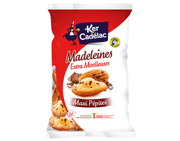 Madeleines Extra Moelleuses Maxi Pépites