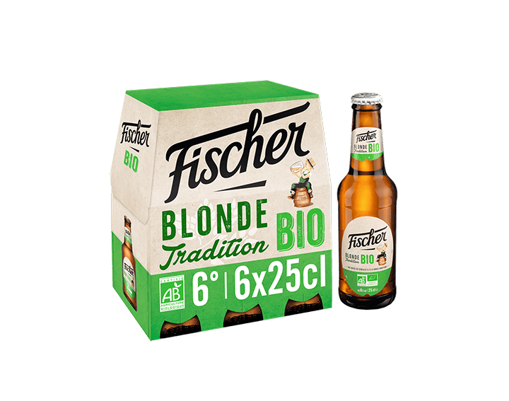 Fischer Bio Bière Blonde D'Alsace 6x25cl 6°