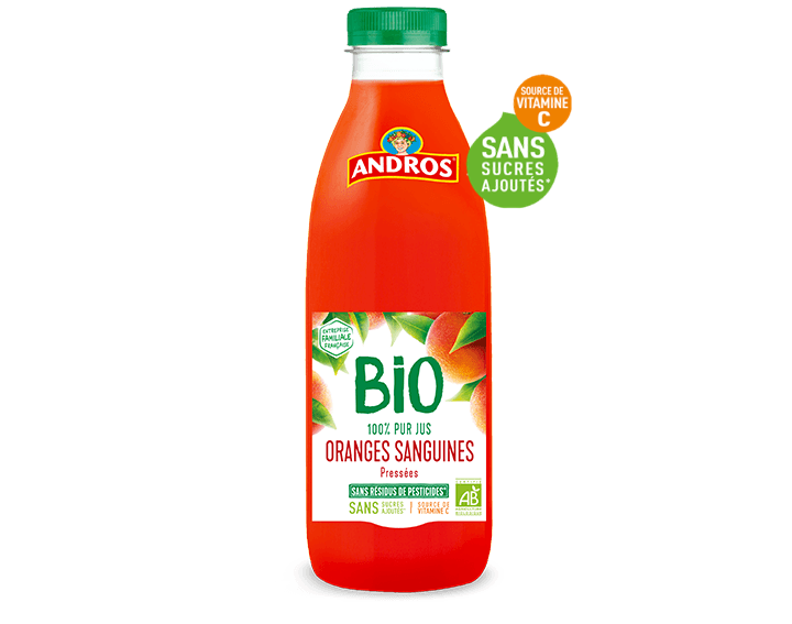 Pur Jus d’Oranges Sanguines BIO Pressées 75cl