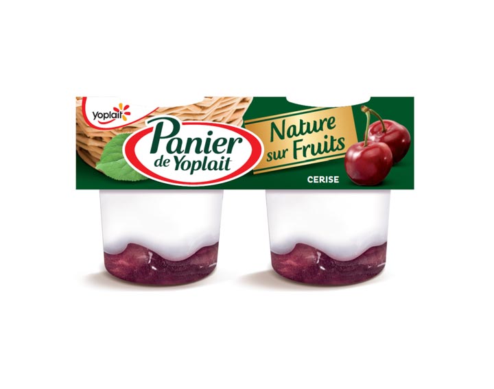 Panier de Yoplait Nature sur Fruits Cerise 140gx2