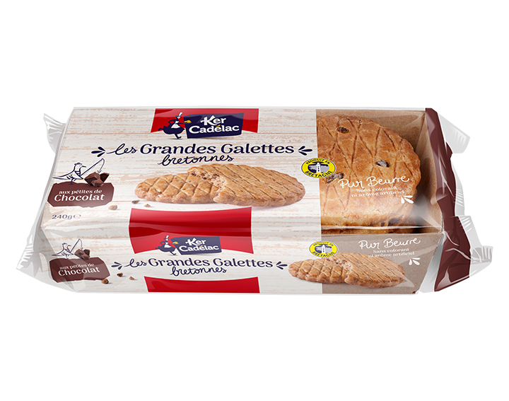 Grandes Galettes Bretonnes aux Pépites de chocolat 240g