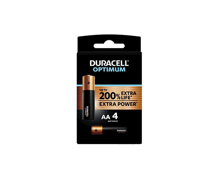 Duracell Optimum AA 4 Piles