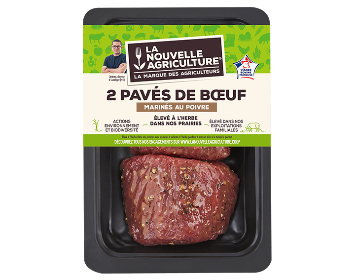 Pavés de bœuf marinés au poivre 2 x 125g