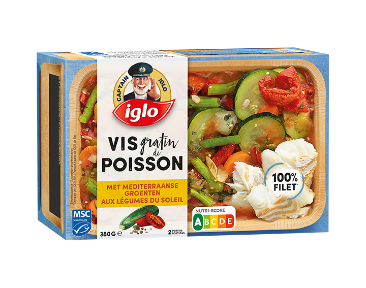 Visgratin Mediterraanse groenten 380g