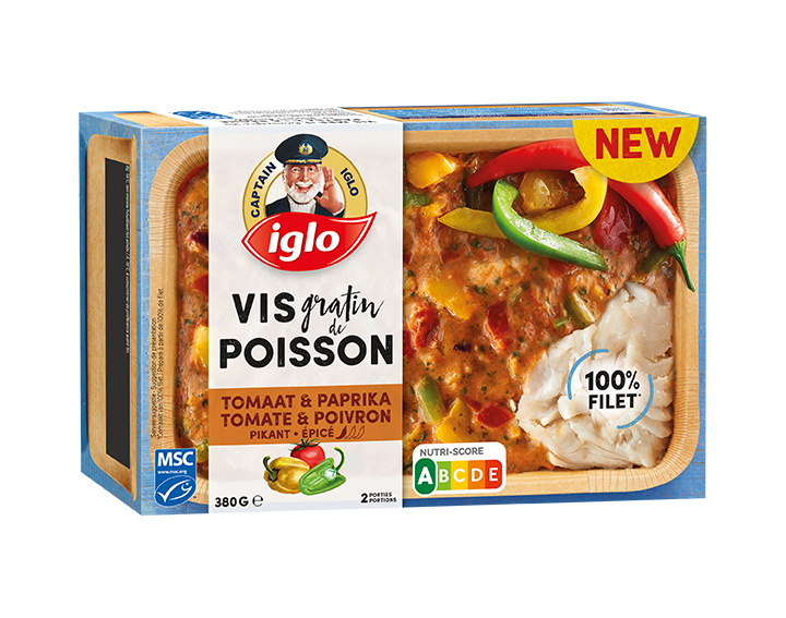 Visgratin tomaat paprika pikant 380g