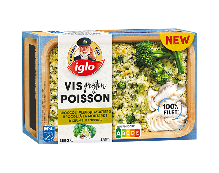 Visgratin broccoli en mosterd 380g