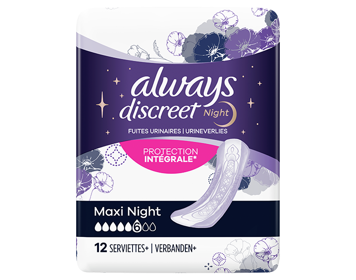 Serviettes 6 gouttes Maxi Night x12