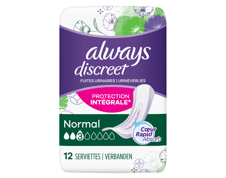 Serviettes 3 gouttes Normal x12