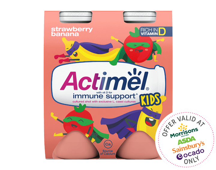 Strawberry Banana Yogurt Drinks 4x100g