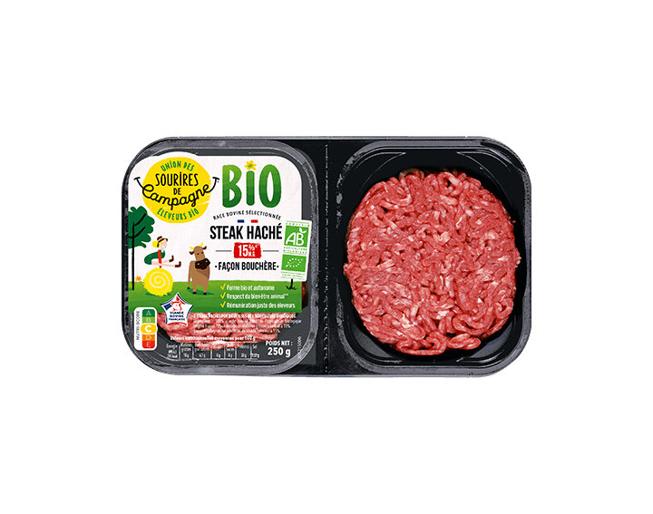 Steaks hachés façon bouchère 15% MG (2x125g)