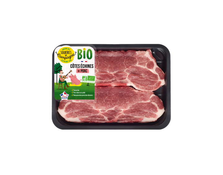 Côtes échines de porc Bio
