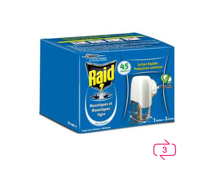 Raid® Diffuseur Electrique Liquide 45 nuits
