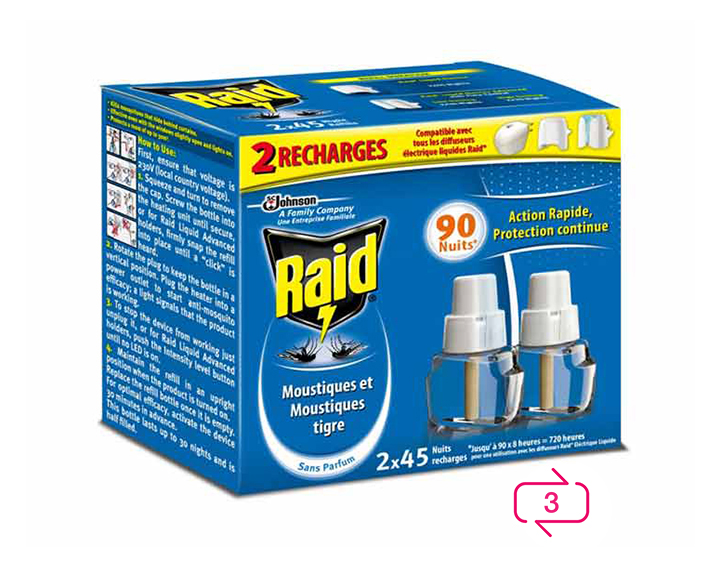 Raid® Recharge électrique liquide 2x45 nuits
