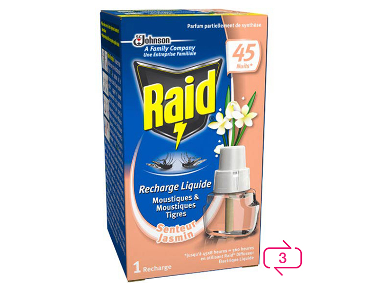Raid® Recharge électrique liquide 45 nuits Jasmin 