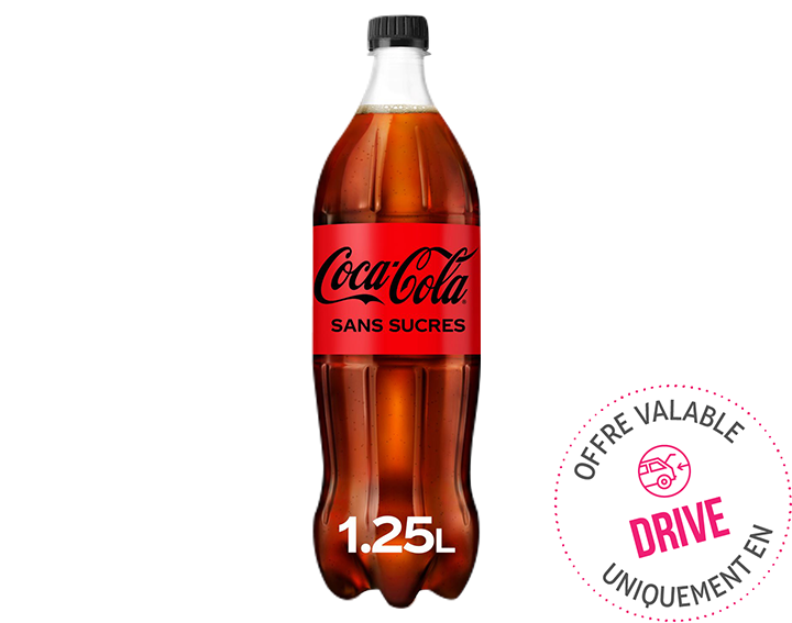 Coca-Cola sans sucres bouteille 1,25L
